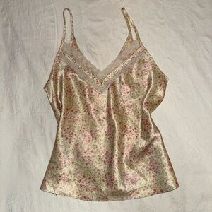 Oscar De La Renta Pink Label Floral Lace Camisole